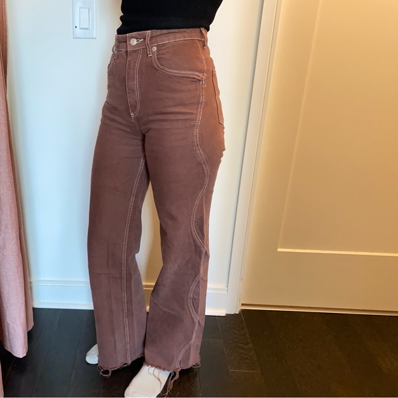 Zara Brown Denim Pants/Jeans - Picture 1 of 4